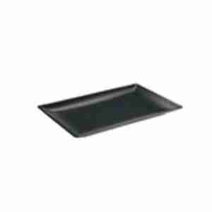 Bandeja negra stoneware 25x15x2cm