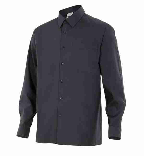 Camisa caballero manga larga 1 bolsillo eco