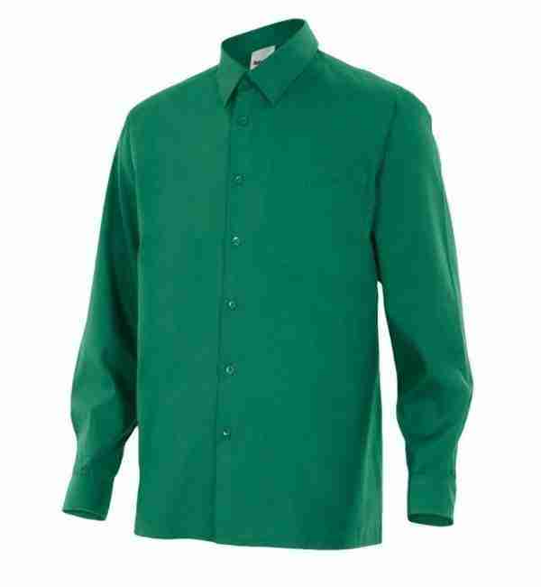 Camisa caballero manga larga 1 bolsillo eco