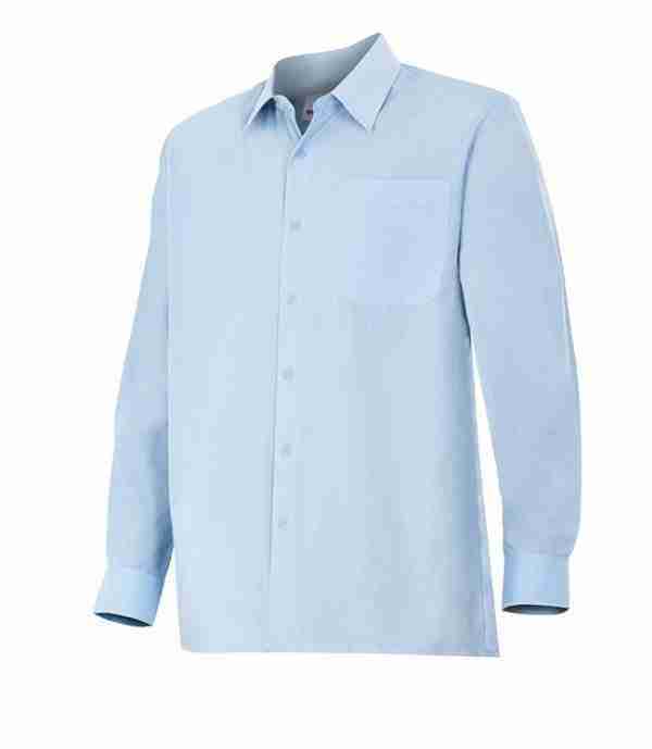 Camisa caballero manga larga 1 bolsillo eco