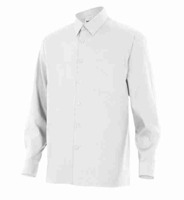 Camisa caballero manga larga 1 bolsillo eco