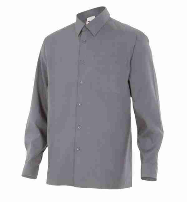 Camisa caballero manga larga 1 bolsillo eco