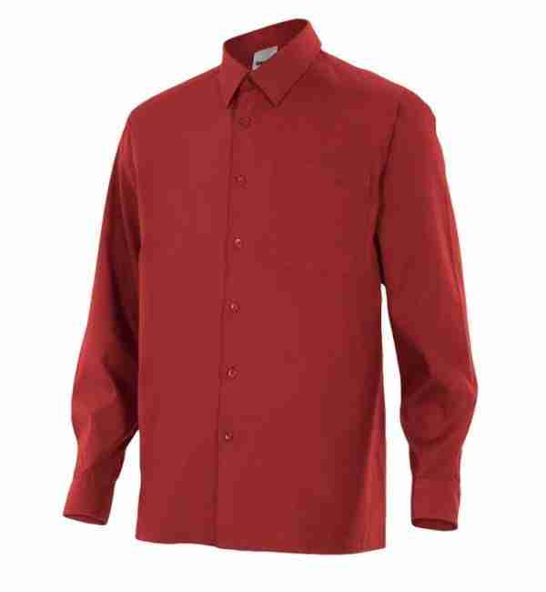Camisa caballero manga larga 1 bolsillo eco