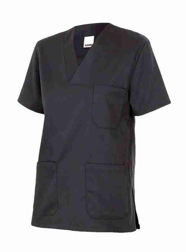 Camisa señora manga corta y cuello mao