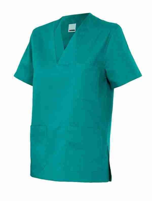 Camisa señora manga corta y cuello mao