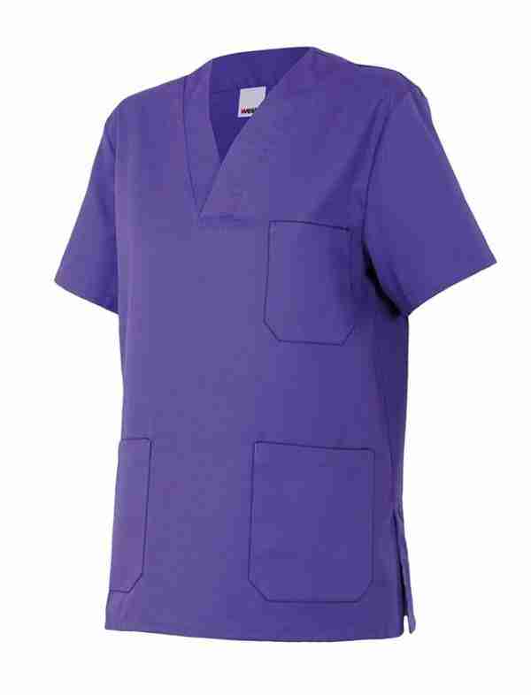 Camisa señora manga corta y cuello mao