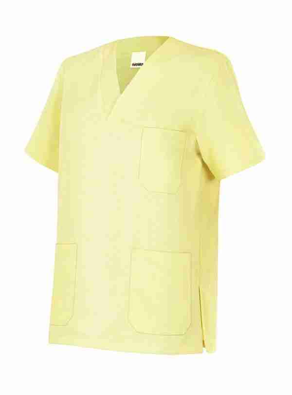 Camisa señora manga corta y cuello mao