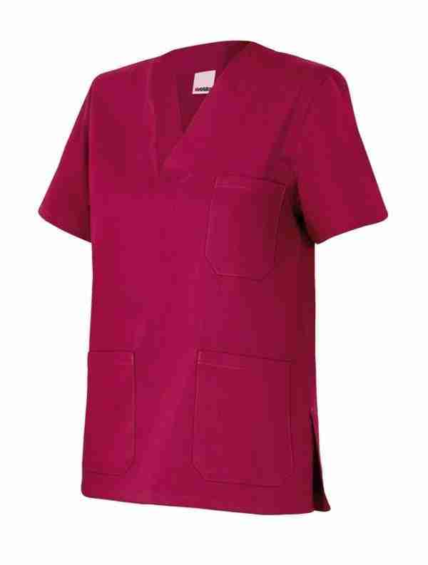 Camisa señora manga corta y cuello mao