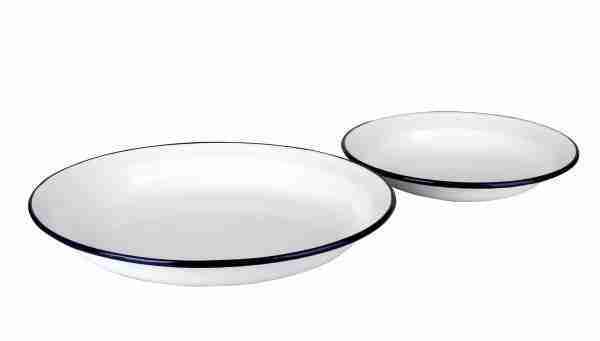 Plato hondo acero esmaltado.