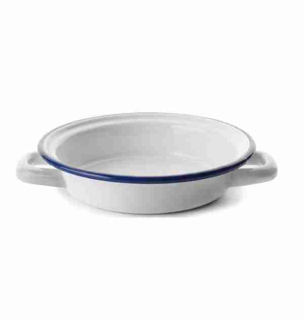 Plato huevo acero esmaltado.