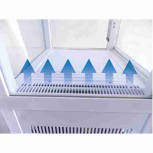 VITRINA EXPOSITORA REFRIGERADA EDENOX 4 CARAS CRISTAL 1m. H - Imagen 10