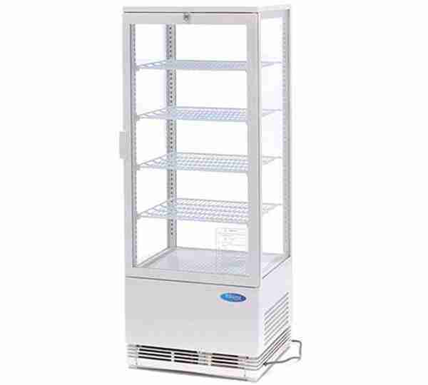 VITRINA EXPOSITORA REFRIGERADA EDENOX 4 CARAS CRISTAL 1´10m. H