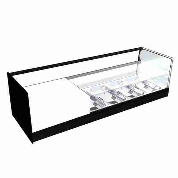 VITRINA REFRIGERADA CRISTAL PLANO 2 PISOS 4 bandejas
