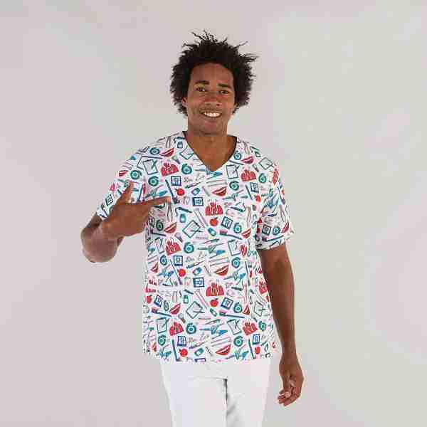 Casaca sanitario estampada microfibra. - Imagen 10