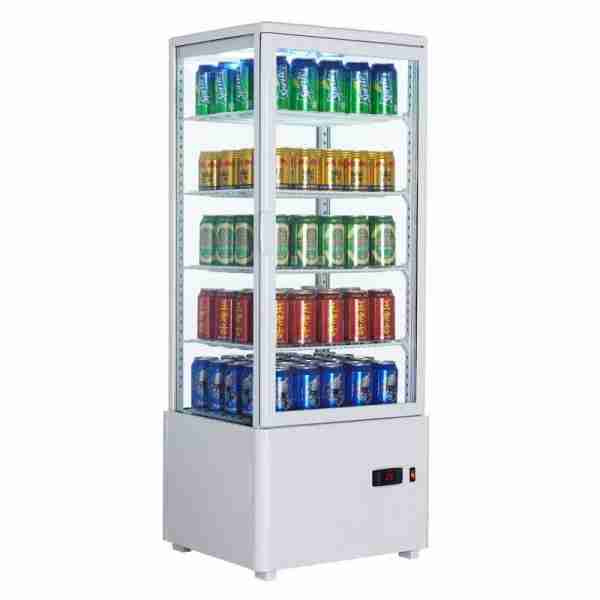 VITRINA REFRIGERADA CLIMAHOS 4 CARAS CRISTAL 1.10 M MOD.XC98L-B
