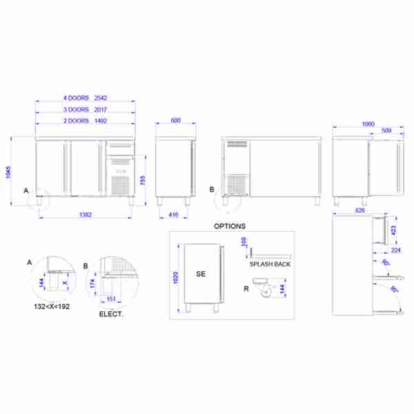 Frente mostrador frigorífico 1,5 m 2 puertas EDENOX - Imagen 11
