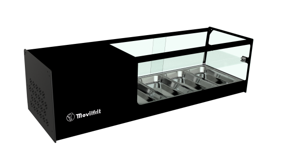 VITRINA REFRIGERADA CRISTAL PLANO 2 PISOS 4 bandejas - Imagen 4