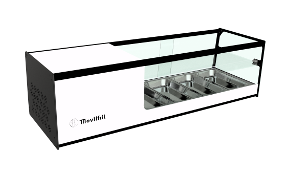 VITRINA REFRIGERADA CRISTAL PLANO 2 PISOS 4 bandejas - Imagen 3