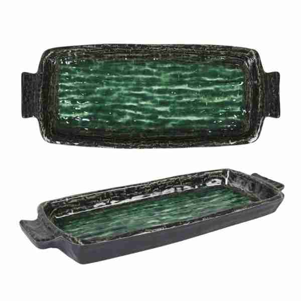 Bandeja rectangular melamina 35x14x3cm Isora.