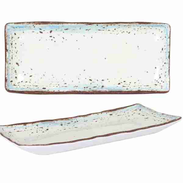 Fuente rectangular melamina 28x12cm Messina.