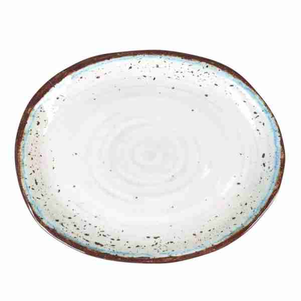 Fuente oval melamina 27.5x22cm Messina.