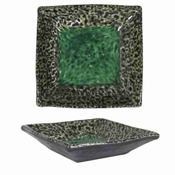 Plato cuadrado melamina 19x19x5cm.