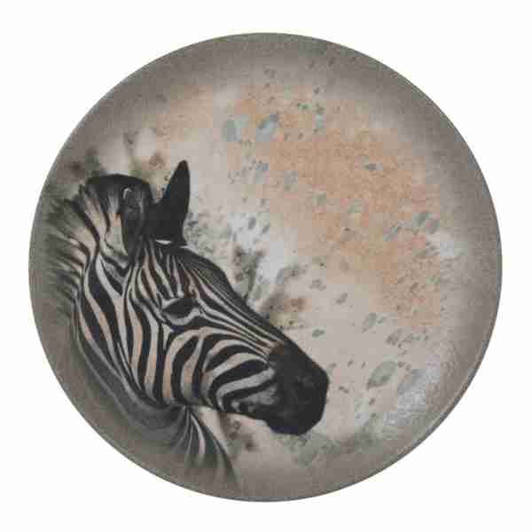 Plato llano 25cm Cebra Savanna.