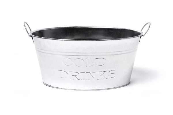 Cubo oval galvanizado 24 litros.