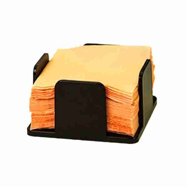 Servilletero metacrilato 10x10cm color negro.