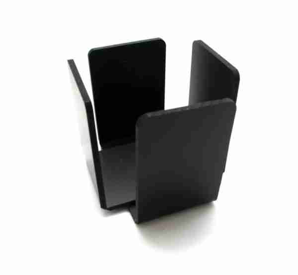 Servilletero pvc engomado 10.5x10.5x10.5cm.