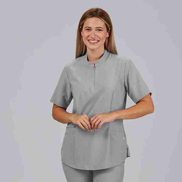 Blusa mujer cremallera microfibra