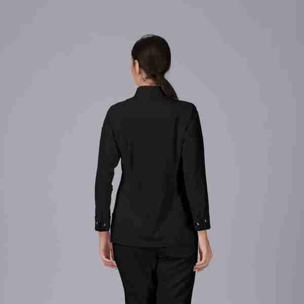 Chaqueta cocinera cuello italiano - Imagen 2