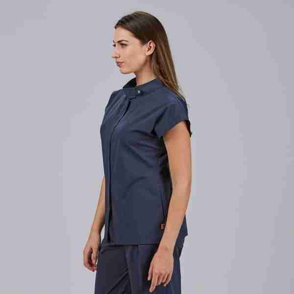Blusa mujer cremallera cuello chimenea microfibra - Imagen 3