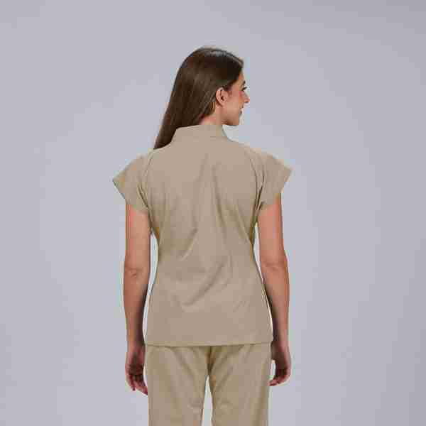 Blusa mujer cremallera cuello chimenea microfibra - Imagen 2