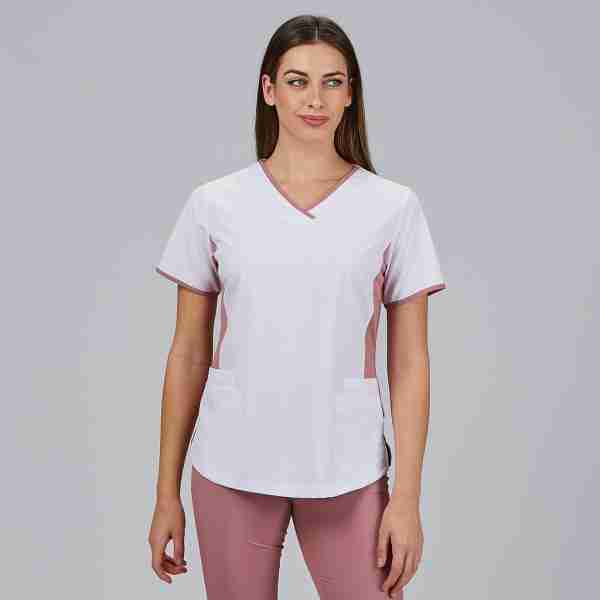 Blusa mujer combinada microfibra