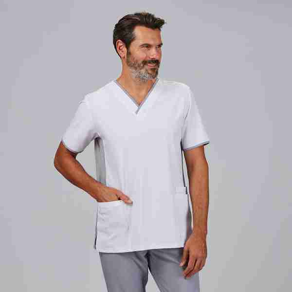 Blusa hombre combinada microfibra
