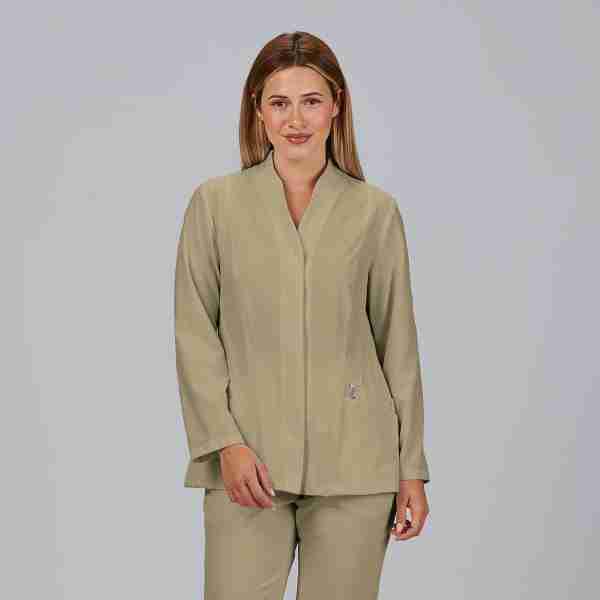 Blusa mujer m/l botón oculto microfibra