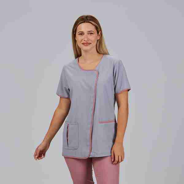 Blusa mujer bies combinada microfibra